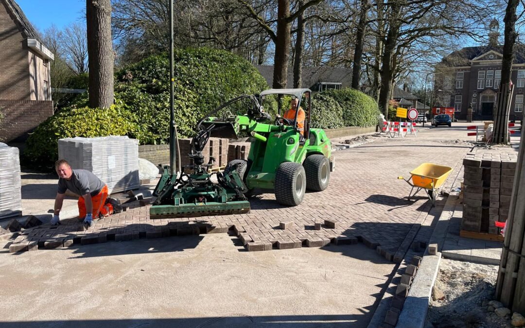 Straatwerk rond het Gymnasium in Apeldoorn